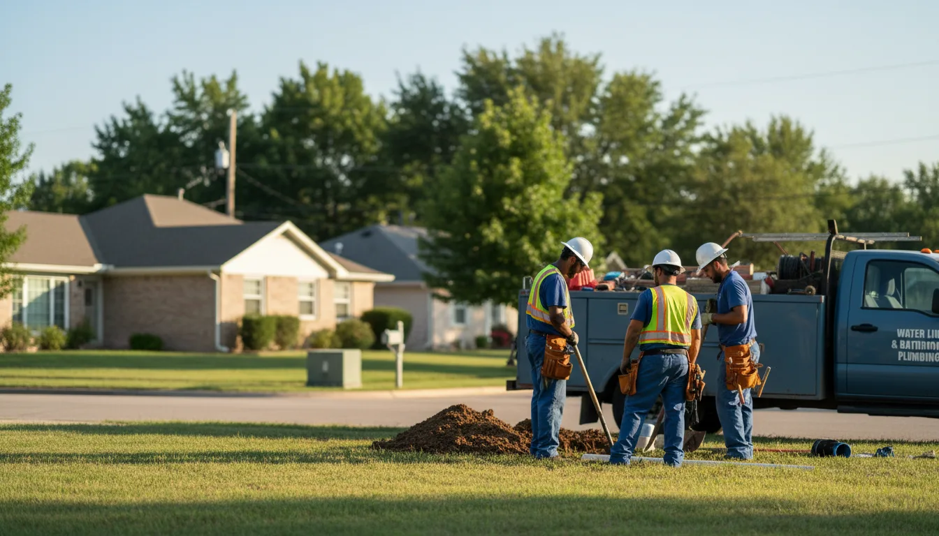 Residential water line and bathroom plumbing service in Frederic, MI